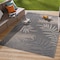 World Rug Gallery Bahama Palm Frond Indoor/Outdoor Non-Shedding Area Rug 5' x7' Gray 430GRAY5X7 - alternate 2
